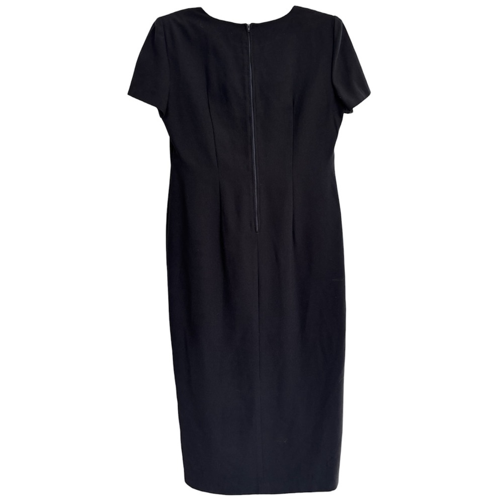 Vintage J Roberts Black Beaded Dress Formal Evening Cocktail 90s Maxi Size 14 - Picture 7 of 16